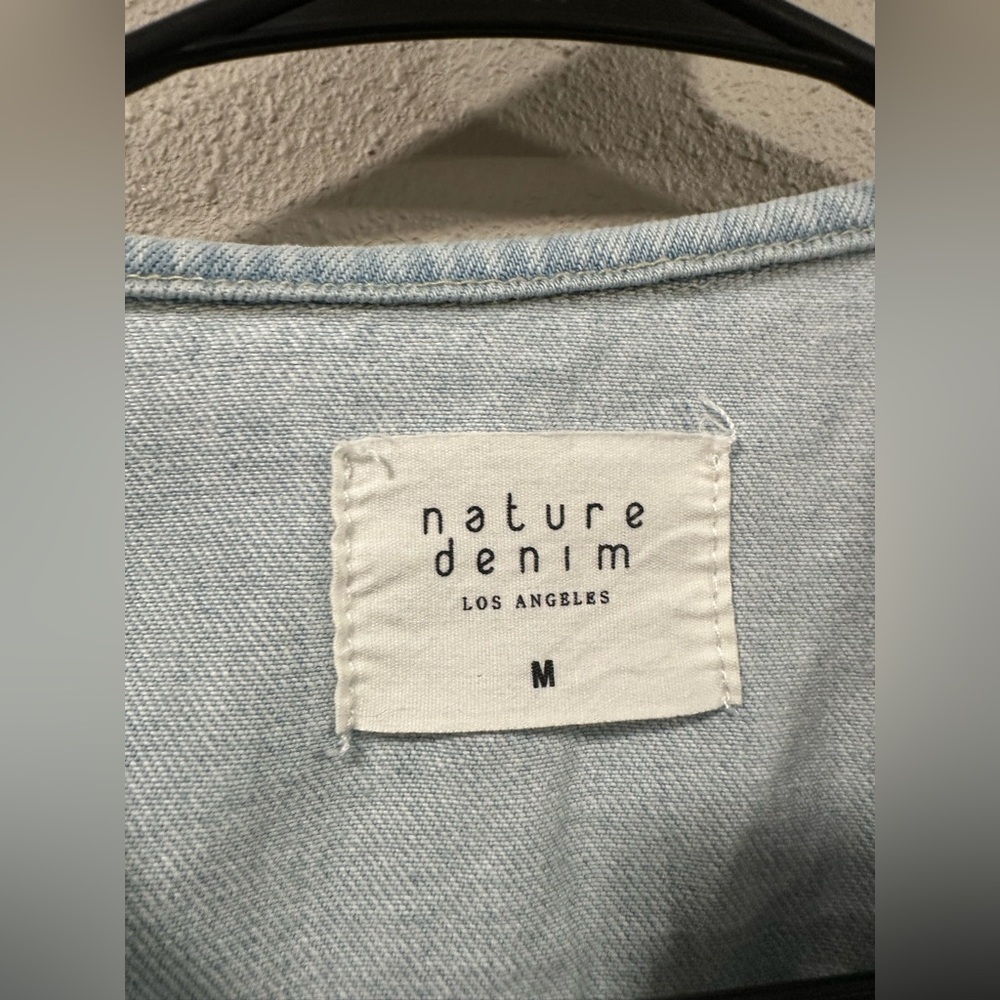Nature Denim Light Wash Jacket Size Medium - Picture 3 of 5